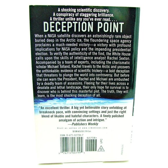 Deception Point by Dan Brown Paperback 2001 High-Tech Thriller - Picture 2 of 6